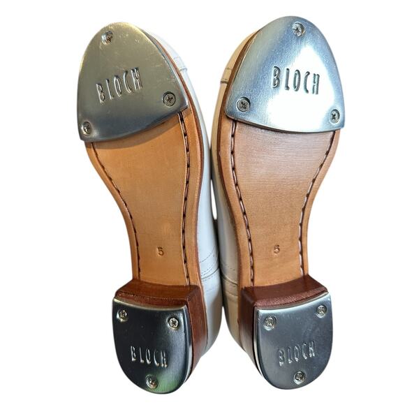 Bloch Womens Tap Shoe Jason Samuels Smith White Natural Sole Dance S0313L Size 5 - Picture 13 of 16